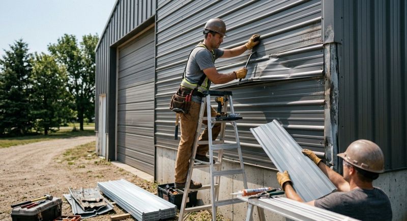 Our team working on Siding Service projects in North Conway, NH