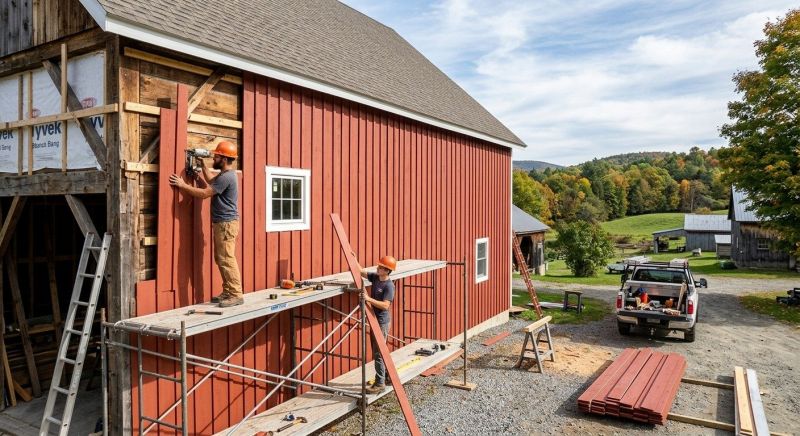 Barn Siding Installation in Bartlett, NH
