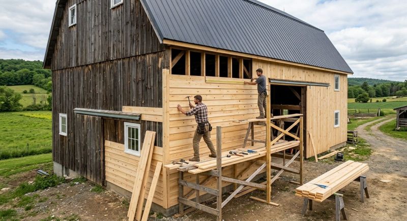Barn Siding Installation in Cornish, ME