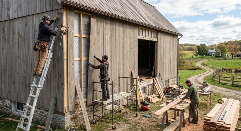 Barn Siding Installation in Jackson, NH