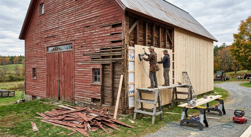 Barn Siding Replacement in Center Ossipee, NH