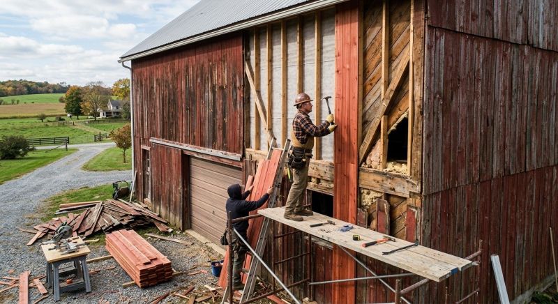 Barn Siding Replacement in Conway, NH