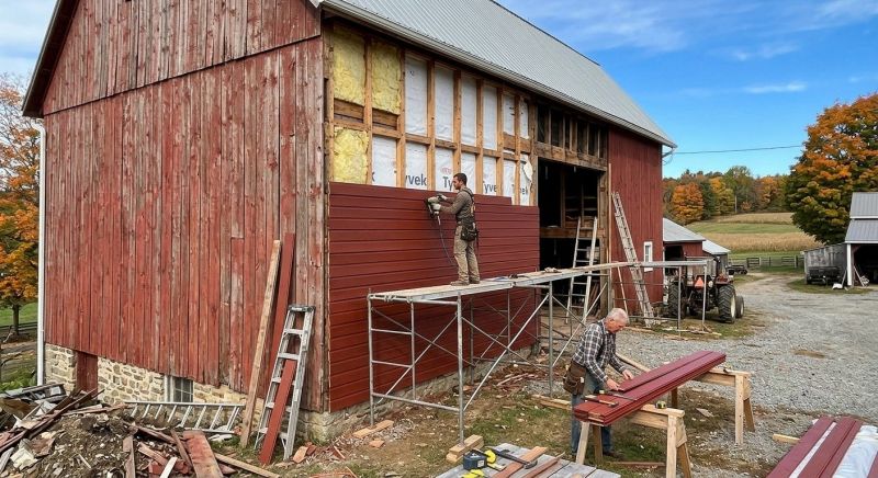 Barn Siding Replacement in North Conway, NH