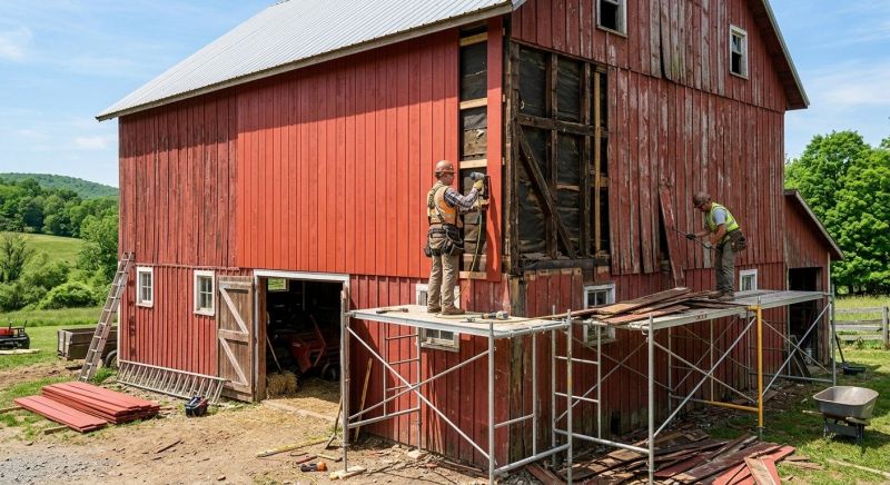 Barn Siding Replacement in North Conway, NH