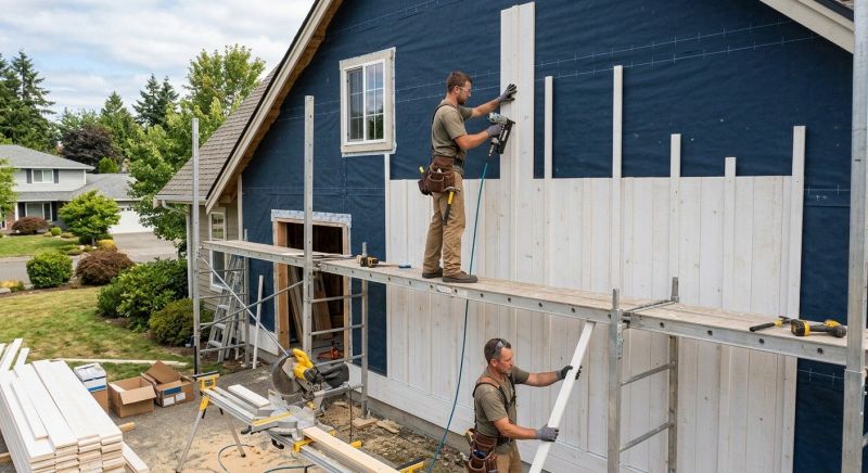 Batten Siding Installation in Cornish, ME