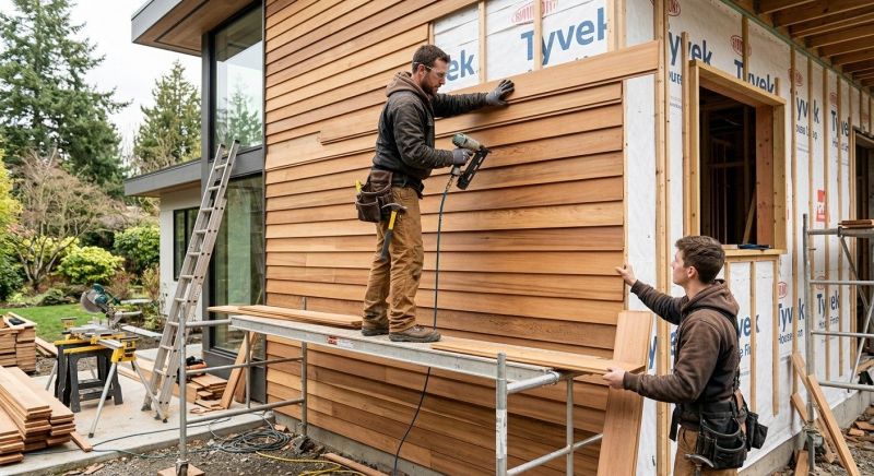 Cedar Cladding Installation in North Conway, NH