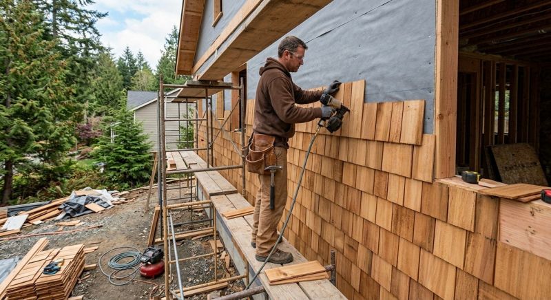Cedar Siding Installation in Fryeburg, ME