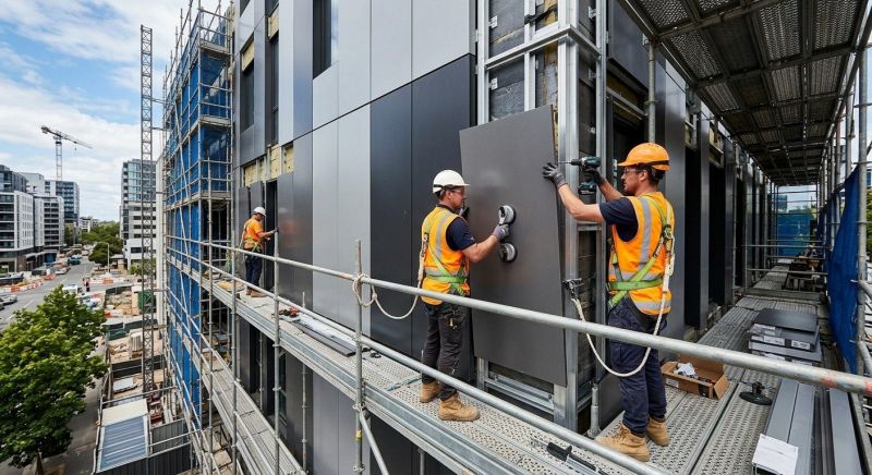 Facade Cladding Installation in North Conway, NH