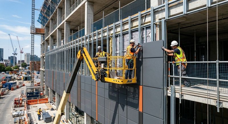 Facade Cladding Installation in North Conway, NH