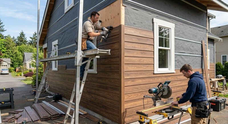 Faux Wood Siding Installation in North Conway, NH