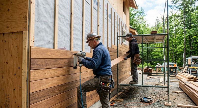 Hardwood Siding Installation in Harrison, ME