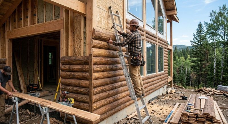 Log Home Siding Installation in North Conway, NH