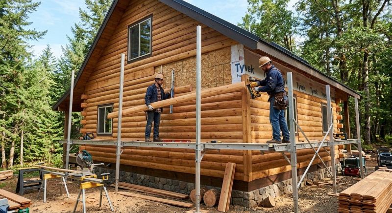 Log Siding Installation in Fryeburg, ME