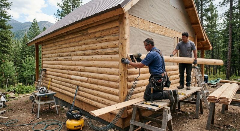 Log Siding Replacement in North Conway, NH