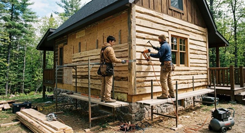 Log Siding Replacement in North Conway, NH