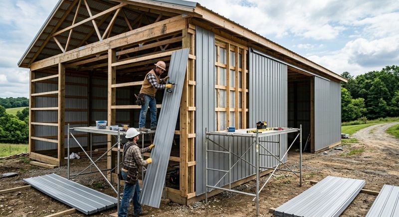 Metal Barn Siding Installation in North Conway, NH