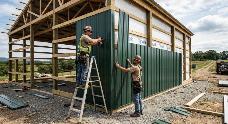 Pole Barn Siding Installation in North Conway, NH