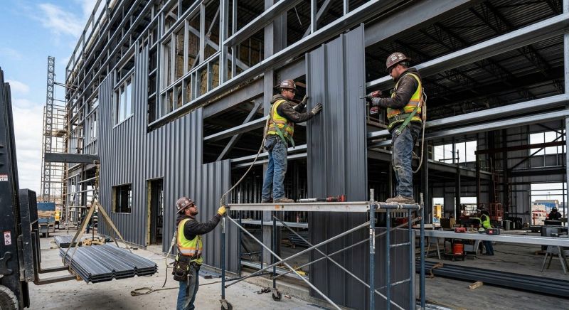 Steel Cladding Installation in North Conway, NH
