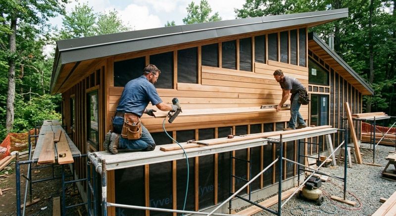 Wood Cladding Installation in Harrison, ME