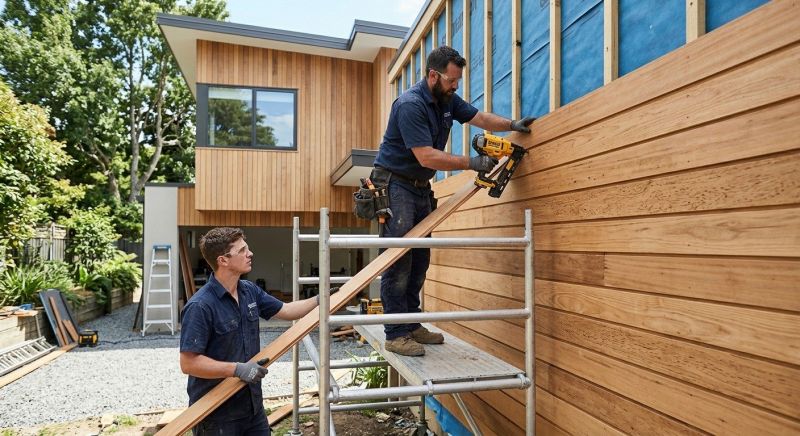 Wood Cladding Installation in North Conway, NH