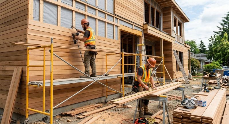 Wood Cladding Installation in Lovell, ME