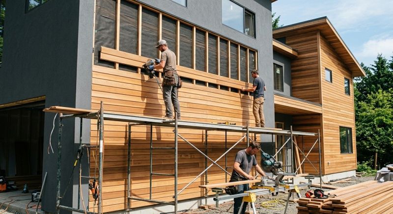 Wood Cladding Installation in Lovell, ME