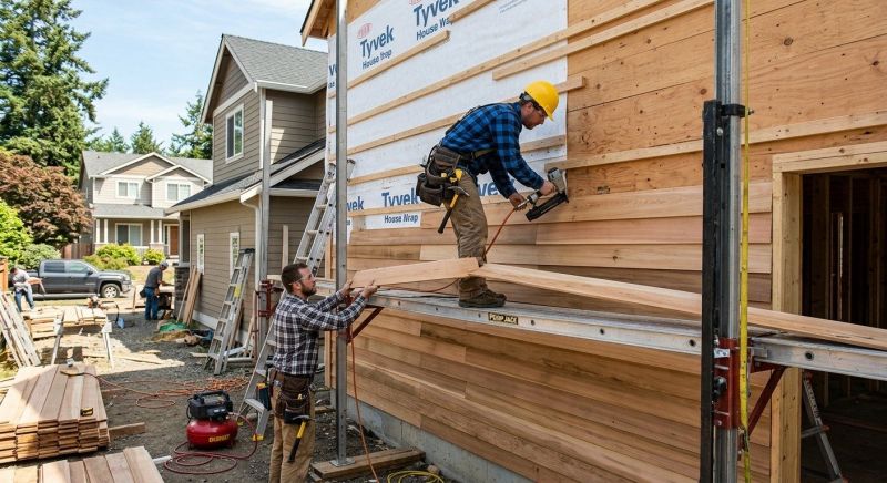 Wood Plank Siding Installation in North Conway, NH
